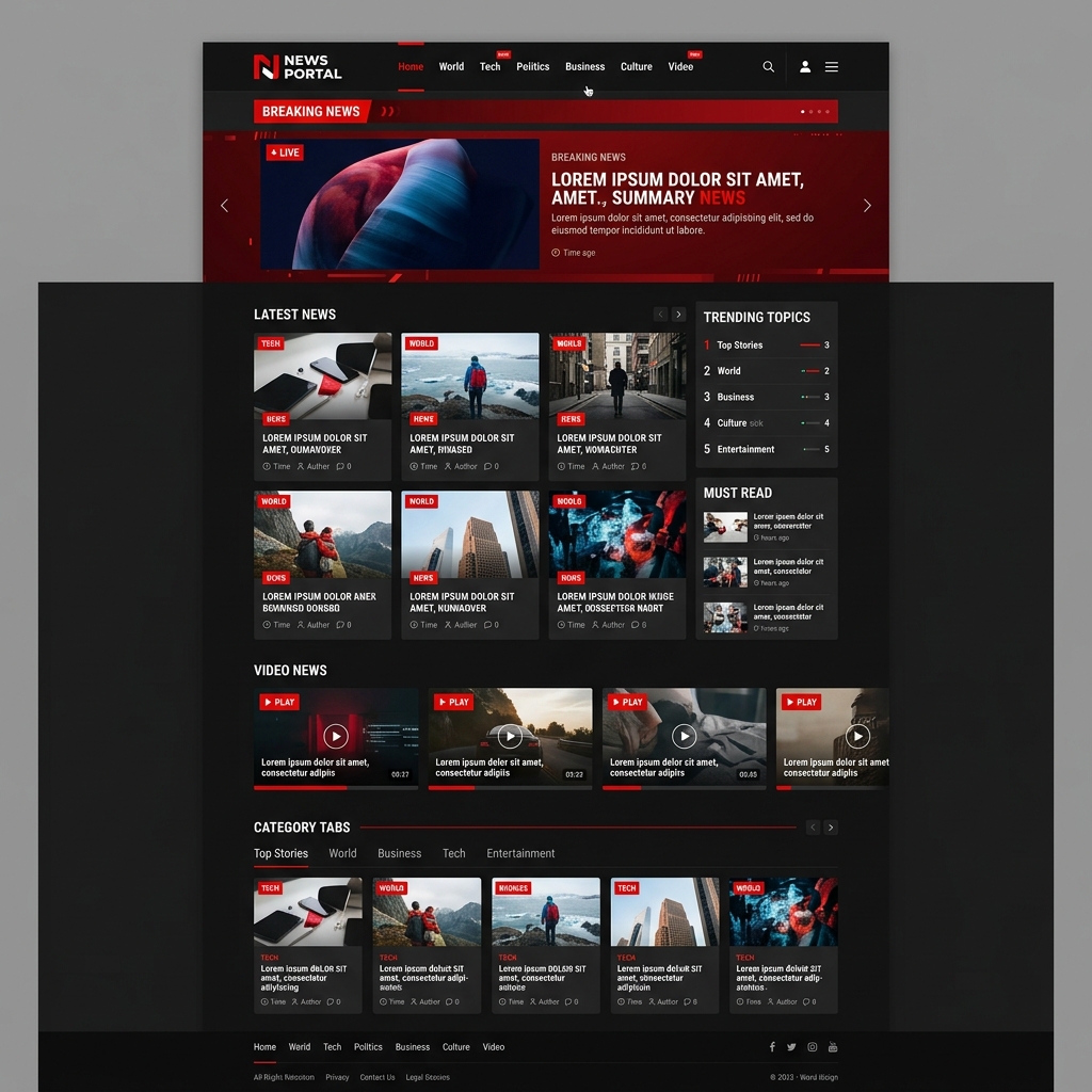 Haber Portali Web Sitesi Paketi